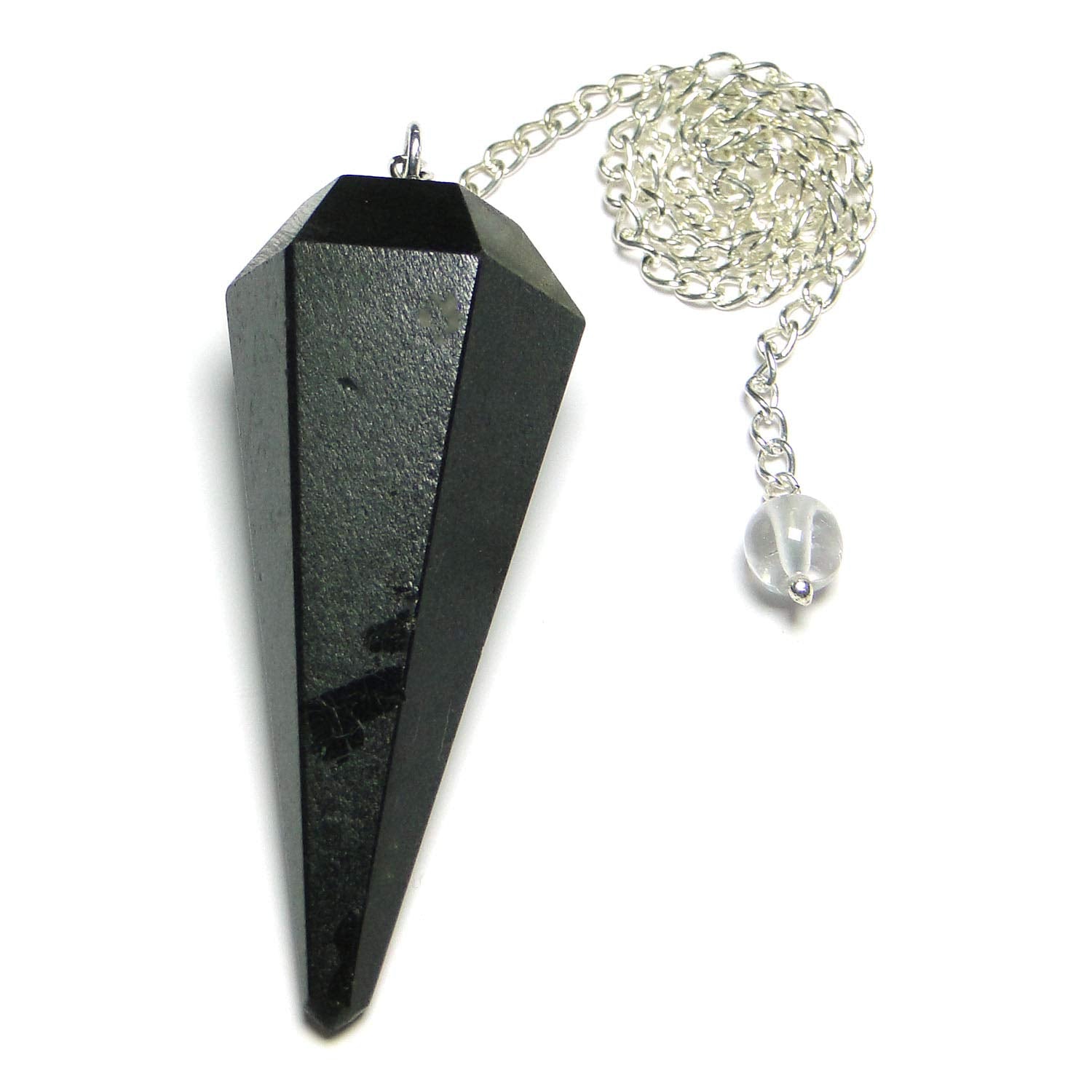 Black Tourmaline Faceted Pendulum Black Tourmaline Faceted Pendulum